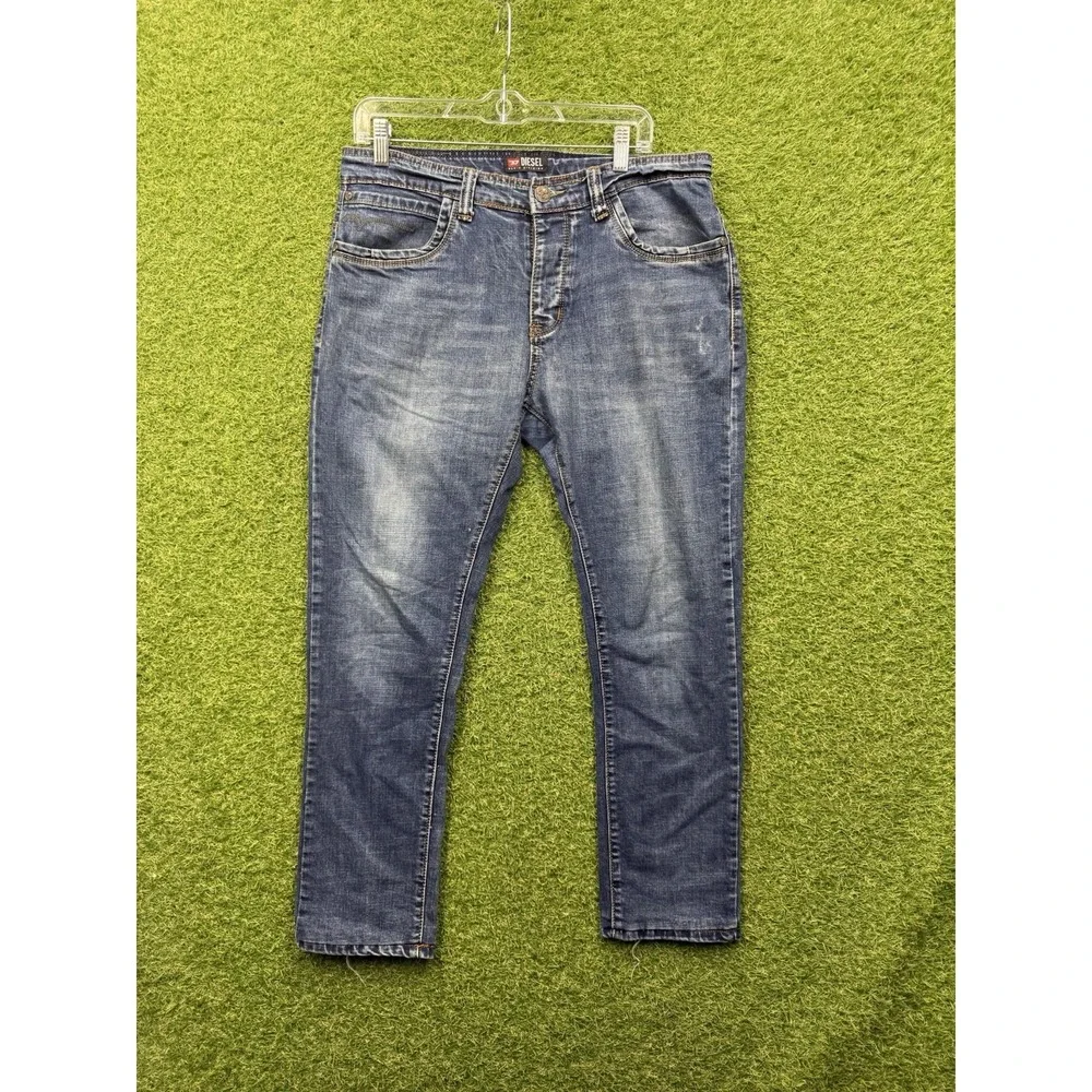 Diesel Viker Button Fly Jeans Mens 34 Dark Wash Denim Regular Straight Leg y2k